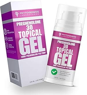 Pregnenolone 30 - Maximum Strength Topical Gel - 30mg All Natural Pregnenolone Per Pump - Hormonal, Cognitive, Mood, Memory and Immune System Support
