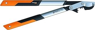 Fiskars PowerGear X Bypass Gear Scissors for Fresh Wood, Non-stick Coated, Hardened Precision Steel