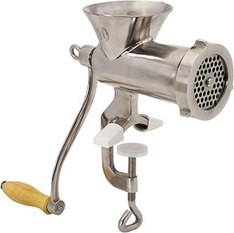 Products #10 Clamp-On Hand Grinder, Stainless Steel Meat Grinder