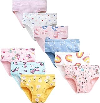 Girls' Knickers Underwear Comfortable Briefs Cotton (2-9 Years)