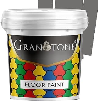 - GRANOTONE Floor Paint 10 Litre Space Grey Colour Polyurethane and Acrylic Polymer Based Concrete Sealer Anti Slip Thick and Durable for Cement Floor and Tiles Made in India