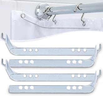 SlipX Solutions No Mess Splash Guard for Shower & Bathtub Curtain Liners | Bath Accessories to Keep Water Where It Belongs for Non-Slip Bathroom Floor | Adhesive Free, Easy to Attach | 2 Per Pack