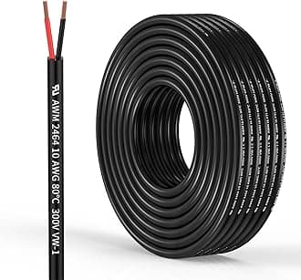 10 Gauge 2 Conductor Electrical Wire 10 AWG Wire Stranded PVC Cord Oxygen-Fre...