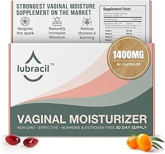 - Lubracil Vaginal Moisturizer Pills for Dryness and Moisture – Sea Buckthorn Oil, Omegas 6, 7, & 9, Vitamins A & E – Nourishes Vaginal Wetness & Hydration for All Women – 60 Wet Pills, 1 Pack