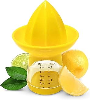 FreshPress Citrus Juicer, Manual Lemon and Lime Squeezer, Yellow, 1 count