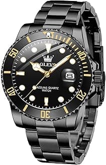 Men's Watches, Silver Dress Gold Classic Luxury Big Large Face Waterproof Quartz Analog Two Tone Stainless Steel Man Wrist Watch Men with Date Luminous Relojes De Hombre (Green/Blue/Black Dial