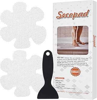 Non-Slip Bathtub Stickers Safety Bathroom Tubs Showers Treads Adhesive Decals Scraper (White Snowflake)