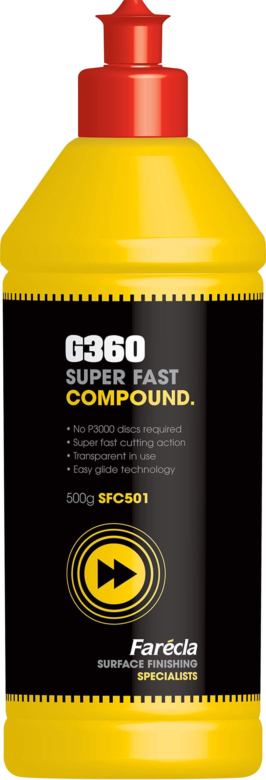G360 Super Fast Compound 500g (SFC501) – Heavy Cut Liquid Compound for Cars, Removes P1500 Scratches, No P3000 Needed, Fast Cutting Action, Swirl-Free, High Gloss Finish, Permanent Results