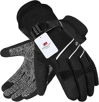 Waterproof & Windproof Winter Gloves for Men and Women,-30°F 3M Thinsulate Thermal Gloves Touch Screen Warm Gloves for Skiing,Cycling,Motorcycle,Running,Outdoor Sports