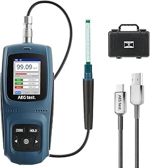 8103 Gauss Meter, Rechargeable Tesla Meter 0-2500mT, Transverse Probe, Magnetometer with Data Logging and Alarm, Magnetic Field Strength, ±2% Industrial Accuracy for Quality Control, Labs