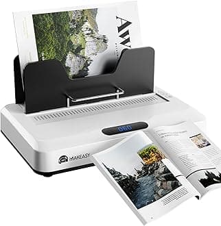 MAKEASY Thermal Binding Machine 500 Sheets Capacity with 10PCS Binding Covers, Digital Touch Panel, Air Cooling, Electric Thermal Binder for A4//A5/Letter Size Documents