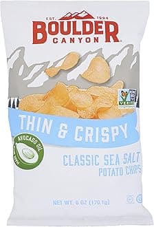 Thin & Crispy Classic Sea Salt Potato Chips, 6 OZ (Pack of 12)