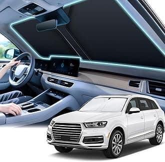 SINGARO 300T Universal Car Windshield Sun Shade, Foldable Reflective for Windshield & Window Shades with Overlapping Design, Car Interior Accessories (55" L x 26.7" W)