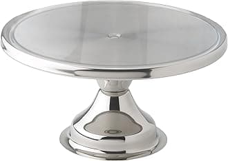 Winco CKS-13 Stainless Steel Round Cake Stand, 13-Inch