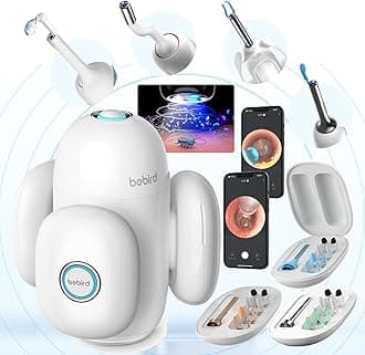Bebird Home 30S Camera for Ear Canal Wax Removal Tool, Flexible Ear Viewing Scope OTO-Scope Cleaner with Cam, UVC Light, Visible Liquid Applicator & Tweezers, Video Earpick Kit for Adults & Kids