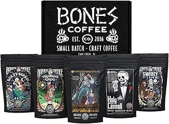 NEW Flavors! Favorite Flavors Sample Pack | Pack of 5 Assorted Ground Coffee Beans | Low Acid Medium Roast Gourmet Coffee Beverages (Ground), B2273