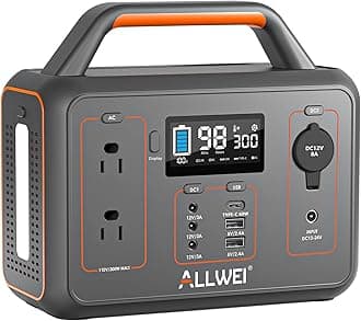 Portable Power Station 300W, 280Wh Solar Generator with 110V Pure Sine Wave AC Outlet, Backup Lithium Battery Generator for CPAP Outdoor RV Camping Emergency Home Use