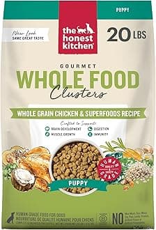 The Honest Kitchen Human Grade Whole Food Clusters Puppy Blend Dry Dog Food - Whole Grain Chicken & Oats, 20 Pound Bag