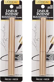 L’Oréal Paris L'Oreal Lineur Intense Felt Tip Liquid Eyeliner, Black Mica [610], 0.05 oz (Pack of 2)