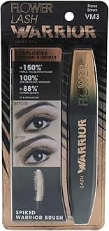 Flower Beauty Lash Warrior Mascara - Volumizing Lashes, Length & Definition, No Clumping (Fierce Brown)