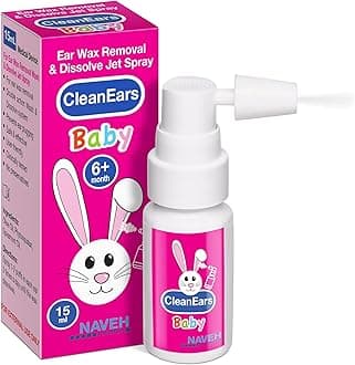 NAVEH PHARMA Cleanears Baby Earwax Removal Kit Spray Ear Wax Softener Cleaner Irrigation And Wax Dissolution “All Natural Patented “Nonirritant For Baby's (0.5 Fl Oz)