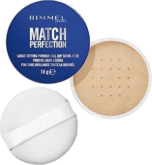 Rimmel Match Perfection Loose Setting Powder, 002 Translucent Honey, Lightweight & Breathable, Matte Finish, Vegan-Friendly Makeup, 18g