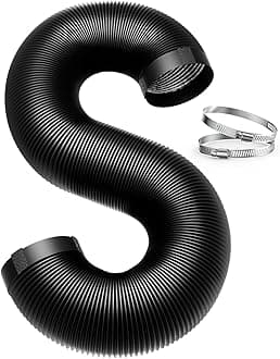 Flexible 8-Inch Aluminum Ducting, 25-Feet Heavy-Duty Four-Layer Protection for Heating Cooling Ventilation and Exhaust