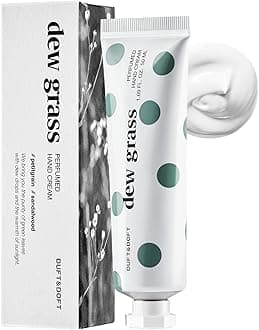 DUFT & DOFT Hand Cream for Dry Cracked Hands –Iris, Tuberose, and Sandalwood Scented Lotion - Moisturize Dry Skin and Repair Damaged Skin – Dew Grass Perfumed Hand Cream