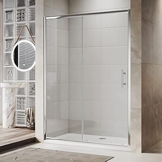 ELEGANT 1000mm Sliding Shower Screen Panel 8mm Premium Safety Easy Clean Glass for Bath Shower Enclosure Cubicle Door