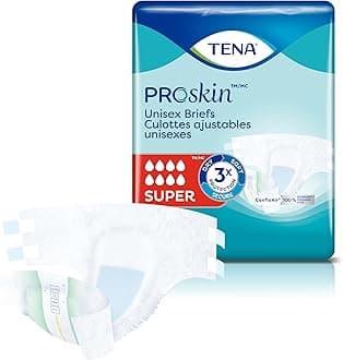 Tena Incontinence Adult Diapers, Maximum Absorbency, Disposable Briefs, ProSkin - Medium - 56 ct