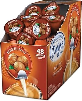 International Delight 1600815 International Delight Hazelnut Liquid Creamer 0.44 Oz.