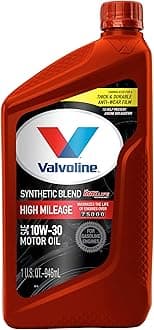 Valvoline High Mileage with MaxLife Technology SAE 10W-30 Synthetic Blend Motor Oil 1 QT