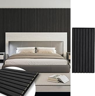 Art3d 20-Pack 12" x 24" Soundproof Wood Slat Panels, 40 sq.ft Acoustic Wall Panels, 3D Wall Panels with Wood Slat Design, Decorative Wood Wall Panel for Accent Walls-Grey Oak