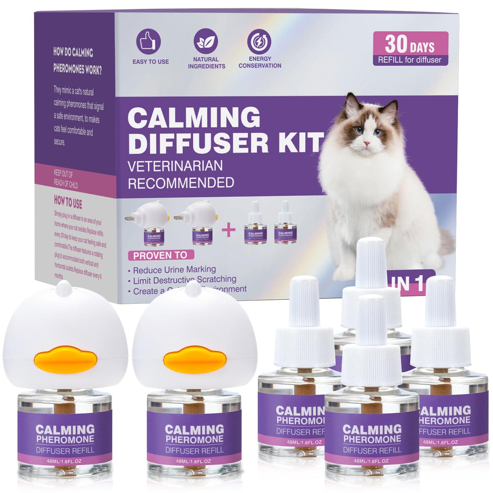 Cat Calming Pheromone Diffuser Effectively Relieve Anxiety Stress