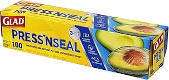 Glad Sealable Plastic Wrap Press'n Seal with Griptex, 100 sq ft 33.8YD x 11.8IN (Packaging May vary)