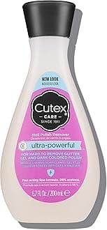 Cutex Ultra-Powerful Gel Nail Polish Remover for Removal Of Stubborn Gels, Glitter and Dark Shades for all Nail Types, Oil Blend, Dermatologist Tested, 200 ml (Pack of 1)