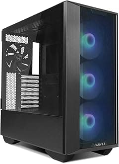 LIANLI LANCOOL III Mid Tower PC Case, RGB, Black, Front Mesh Panel, 5.5 inches (140 mm), Equipped with 3 ARGB Fans, E-ATX (Width 11.0 inches (280 mm) or less), Micro Mini ITX, USB 3.1 Type C Connector, Japanese Authorized Dealer