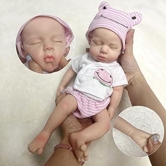 33 cm Full Body Solid Silicone Loulou Girl Reborn Dolls Lifelike Handmade Painted Reborn Dolls