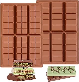 Chocolate Molds - Non-Stick Chocolate Bar Mold, Food Grade Silicone Dubai Deep Chocolate Mold for Baking, Candy, Chocolate Snacks,DIY Homemade