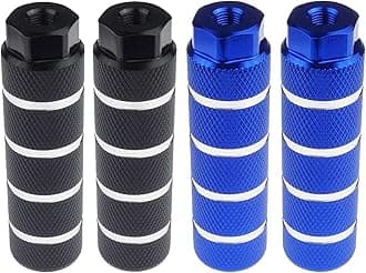 2 Pairs Aluminum Alloy Bike Pegs for Mountain Bike Cycling Rear Stunt Pegs Fit 3/8 inch Axles