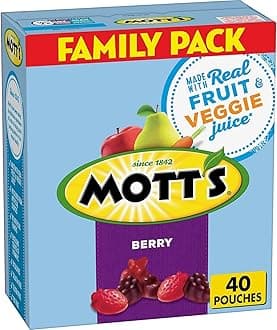 Mott's Fruit Flavored Snacks, Berry, Family Pack, Gluten Free, 40 ct