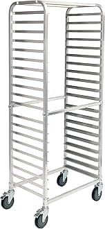 Winco Aluminum Sheet Pan/Bun Rack, 3" Spacing, Side Loading, 20 Tier