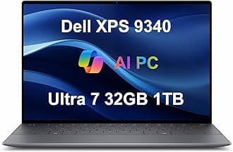 Dell XPS 13 9340 Business Laptop (13.4" FHD+ 120Hz, Intel 16-Core Ultra 7 155H, 32GB LPDDR5x 7467 MT/s RAM, 1TB SSD), 18-Hr Long Battery Life, 1080p Webcam, Wi-Fi 7, Win 11 Pro, 2025 AI PC