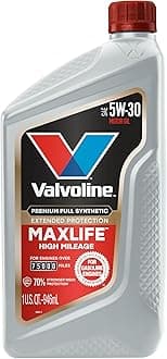 MaxLife Extended Protection High Mileage 5W-30 Full Synthetic Motor Oil 1 Quart