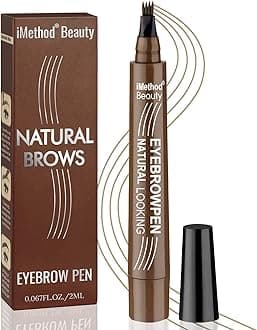 Eyebrow Pen - iMethod Upgrade Eyebrow TattooPen, Eyebrow Makeup, Long Lasting, Waterproof and Smudge-proof, Light Brown