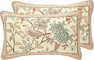 Velvet Euro Sham Decorative Throw Pillow Covers Set Soft Durable Cushion Cases Pillowcase for Couch Bedroom Car (2 Pack Pink Rectangle)