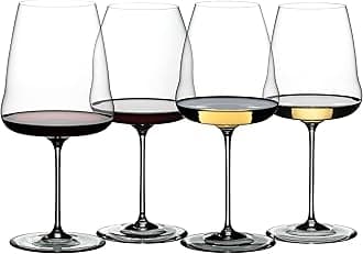 Riedel 5123/47 Winewings Tasting Wine Glass Set, Set of 4, Clear