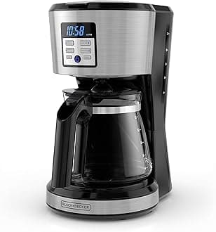 BLACK+DECKER 12-Cup Programmable Coffee Maker, Stainless