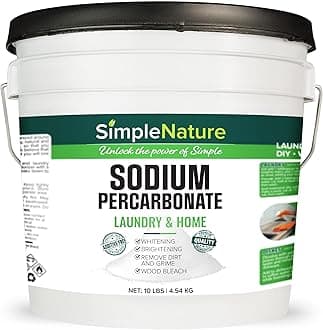 Sodium Percarbonate (10 lbs Pail) - Pure Oxygen Cleaner - Powerful, Natural Cleaner for Home, Laundry, and Decking - Convenient Resealable Container