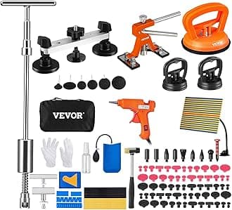 VEVOR 117 PCS Car Dent Puller Kit, Paintless Dent Repair Tool with Lifter, Slide Hammer & Suction Cup for Auto Body Dents, Hail Damage, Door Dings
